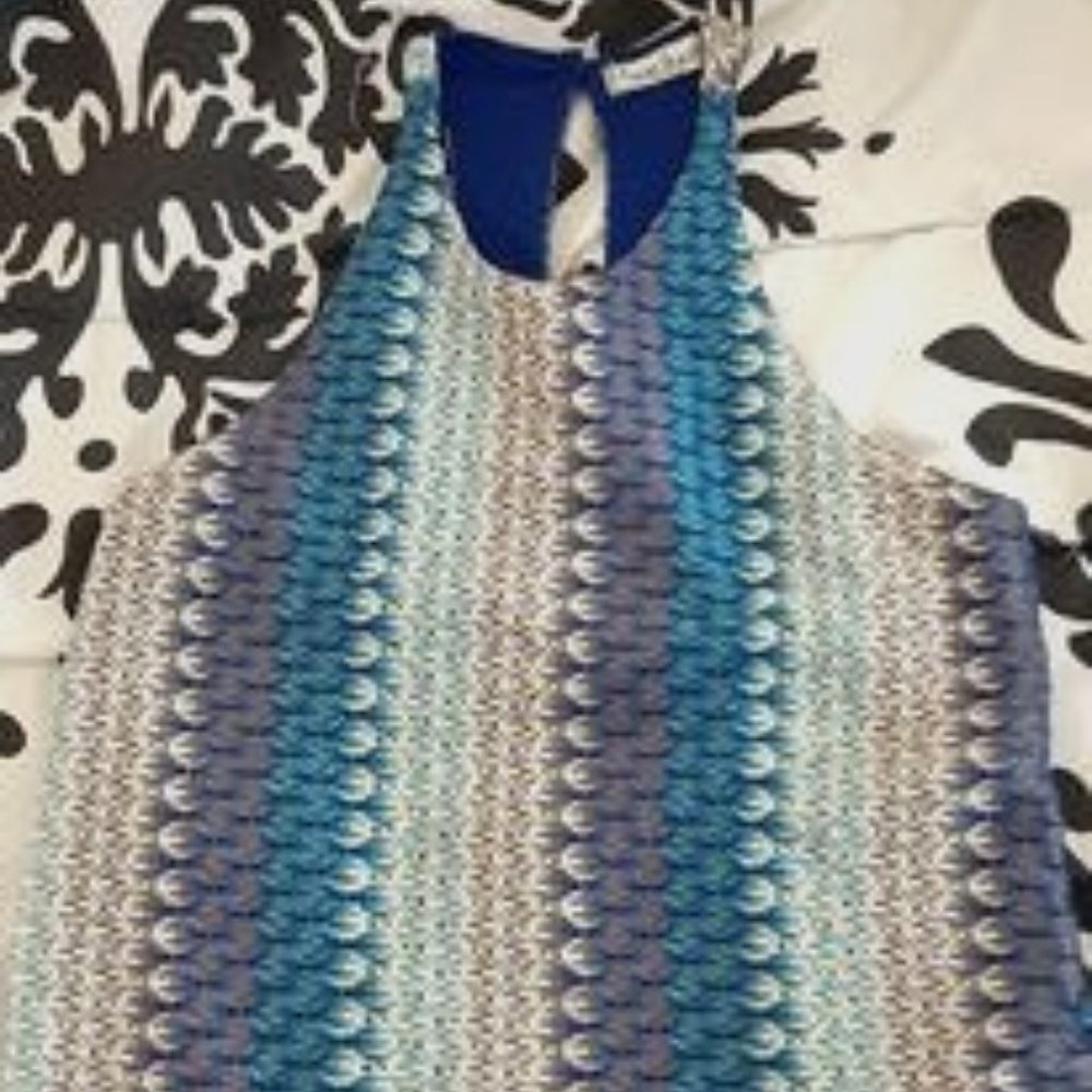 Multicolor Blue Blouse
